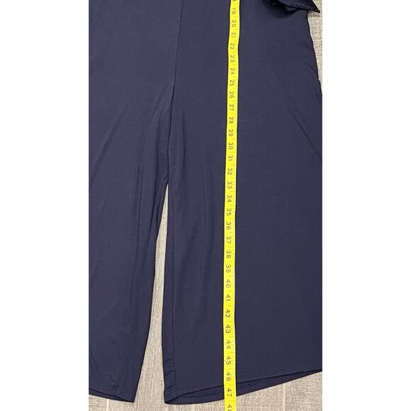 BODEN Beatrice Jersey Jumpsuit Size 8P Navy pockets Stretch Long Sleeves Belt - Picture 9 of 16